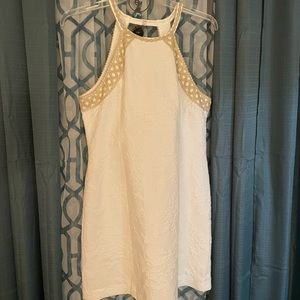 Lilly Pulitzer white with gold trim.  Absolutely gorgeous! Size 14.  EUC